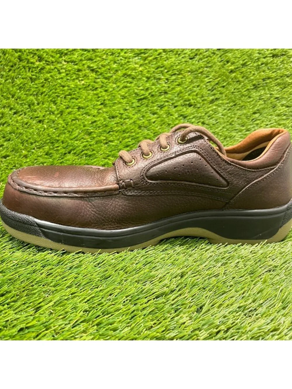 Florsheim Compadre Mens Size 11 Brown Composite Toe Safety Work Oxford Shoes
